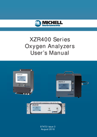 Thumbnail of document Manual - XZR400 Oxygen Analyzer